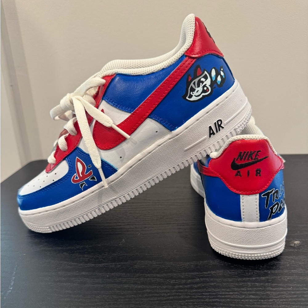 Custom Trash Panda Nike Air Force 1 W Sz 8.5/ Y7 - Picture 6 of 9